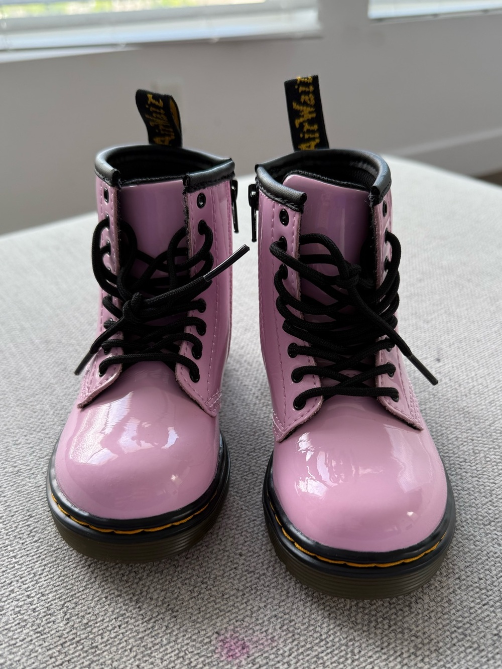 Dr. Martens Toddler Pink Lace-Up Combat Boots